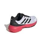 Adidas Mens Courtjam Control 3 Tennis, White/Black/Lucid Red, 6.5