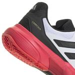 Adidas Mens Courtjam Control 3 Tennis, White/Black/Lucid Red, 6.5