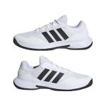 adidas Men's Gamecourt 2 M, White/Black/Silver Metallic, 13