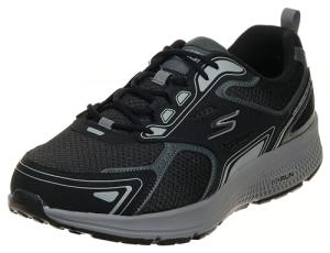 Skechers mens Go Run Consistent - Performance Running & Walking Shoe Sneaker, Black/Grey, 14 X-Wide US