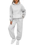 Women's Oversized 2-Piece Hoodie Tracksuit - Gray