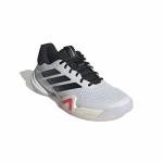 adidas Men's Barricade 1/4 Tennis, White/Black/Lucid Red, 9.5