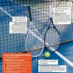 Strena 2-Player Tennis Racket Set - Aluminum Adult Racquets (27 Inch) with Carry Bag - Lightweight Recreational Starter Kit - Grip Size 4 1/4 - Black & White Split Design