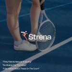 Strena 2-Player Tennis Racket Set - Aluminum Adult Racquets (27 Inch) with Carry Bag - Lightweight Recreational Starter Kit - Grip Size 4 1/4 - Black & White Split Design