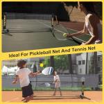 Furypiont 10 FT Mini Portable Tennis Net Equipment Set with Rubber Volleyball,Pump and Potable Carry Bag.Adjustable Height 2.7FT-5.1FT for Badminton Net, Volleyball Net,Soccer Net,Pickleball Net