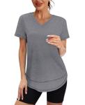Women's Short Sleeve Tennis V Neck Shirt