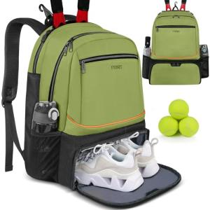 Ytonet Tennis Backpack for 2 Rackets with Pockets