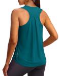 Women’s Teal Sleeveless Tennis Workout Tank Top