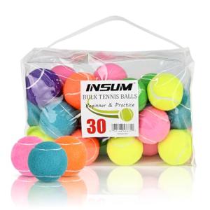 INSUM 30 Pack Tennis Balls for Practice & Play