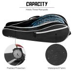 Goloni Water-Resistant Tennis Bag for 3-4 Rackets