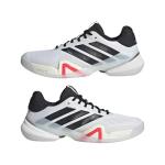 adidas Men's Barricade Tennis Shoes - White/Black Red