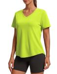 Women’s Neon Green V-Neck Tennis Workout Shirt