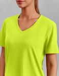 Women’s Neon Green V-Neck Tennis Workout Shirt