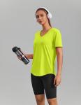 Women’s Neon Green V-Neck Tennis Workout Shirt