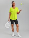 Women’s Neon Green V-Neck Tennis Workout Shirt