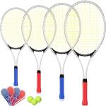 Motionchic 4 Pack Tennis Rackets with Balls