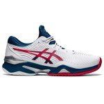 ASICS Men's Court FlyteFoam 2 Tennis Shoes, 11.5, White/MAKO Blue