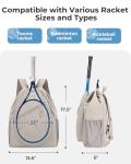 Ecosmile Tennis Backpack with Shoe Compartment (Camel)