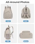 Ecosmile Tennis Backpack with Shoe Compartment (Camel)