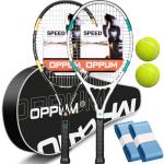 OPPUM 2-Pack Oversized Tennis Rackets for Beginners