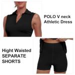 Women's Two-Piece UPF 50+ Tennis Dress with Shorts