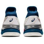 ASICS Men's Court FlyteFoam 2 Tennis Shoes, 11.5, White/MAKO Blue