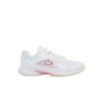 Lacoste Women's Tech Point Tennis Shoes, White/Pink