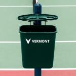 Vermont Tennis Court Trash Can with Shelf