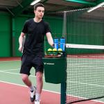 Vermont Tennis Court Trash Can with Shelf