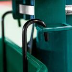 Vermont Tennis Court Trash Can with Shelf