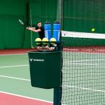 Vermont Tennis Court Trash Can with Shelf