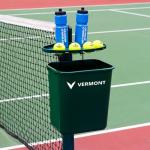 Vermont Tennis Court Trash Can with Shelf