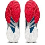 ASICS Men's Court FlyteFoam 2 Tennis Shoes, 11.5, White/MAKO Blue