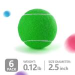 PHOEPET 6-Pack Colorful Tennis Balls for Dogs