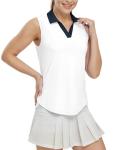Women's Sleeveless Tennis Polo Shirt - UPF 50+