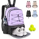 Arcoyard Purple Tennis Backpack for 2 Rackets