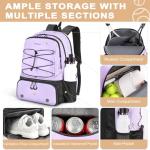 Arcoyard Purple Tennis Backpack for 2 Rackets