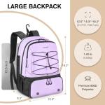 Arcoyard Purple Tennis Backpack for 2 Rackets