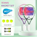 Kids Tennis Rackets with Carry Bag and Balls