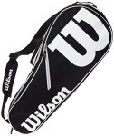 Wilson Advantage II Triple Tennis Racket Bag - Black/White, Holds up to 3 Rackets
