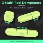 ADV Tennis Dampener with Custom Feel, Racket Shock Absorber to Reduce Vibration and Stay on The Racket, Engineered Poly-Silicone Tennis Racket Dampener, Volt, Variety 3-Pack…