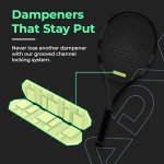 ADV Tennis Dampener with Custom Feel, Racket Shock Absorber to Reduce Vibration and Stay on The Racket, Engineered Poly-Silicone Tennis Racket Dampener, Volt, Variety 3-Pack…