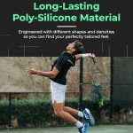 ADV Tennis Dampener with Custom Feel, Racket Shock Absorber to Reduce Vibration and Stay on The Racket, Engineered Poly-Silicone Tennis Racket Dampener, Volt, Variety 3-Pack…