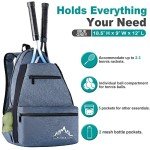 Himal Outdoors Tennis Backpack Tennis Bag - Large Storage Holds 2-3 Rackets and Necessities,Suitble for Women,Men and Teenagers