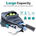 Himal Outdoors Tennis Backpack Tennis Bag - Large Storage Holds 2-3 Rackets and Necessities,Suitble for Women,Men and Teenagers