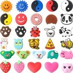 Leitee 30 Pcs Cute Tennis Dampener Funny Tennis Racket Vibration Racquet Dampener Soft Silicone for Sport Gift, Assorted Designs