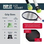 POP-IT Tennis Ball Pick Up Device for Racket | No-Bend, Hands-Free Retriever | Racquet Accessory for Men & Women | Portable Hopper & Collector Equipment for Court (Standard, Black)