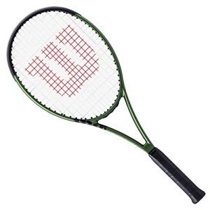 WILSON Blade Team V8 Strung Tennis Racquet - Economical Quality Intermediate Racquet - 4-1/8 Grip, Green and Black