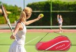 ACOSEN Tennis Bag 3 Racquet - Lightweight Tennis Bags for Women and Men, Tennis Racquet Cover Bag with Protective Pad for Professional or Beginner Tennis Players (Red)