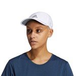 adidas Women's Superlite Hat, Relaxed-fit Adjustable Workout Sports Cap, White/Silver Reflective/2.0, One Size
